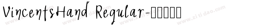 VincentsHand Regular字体转换